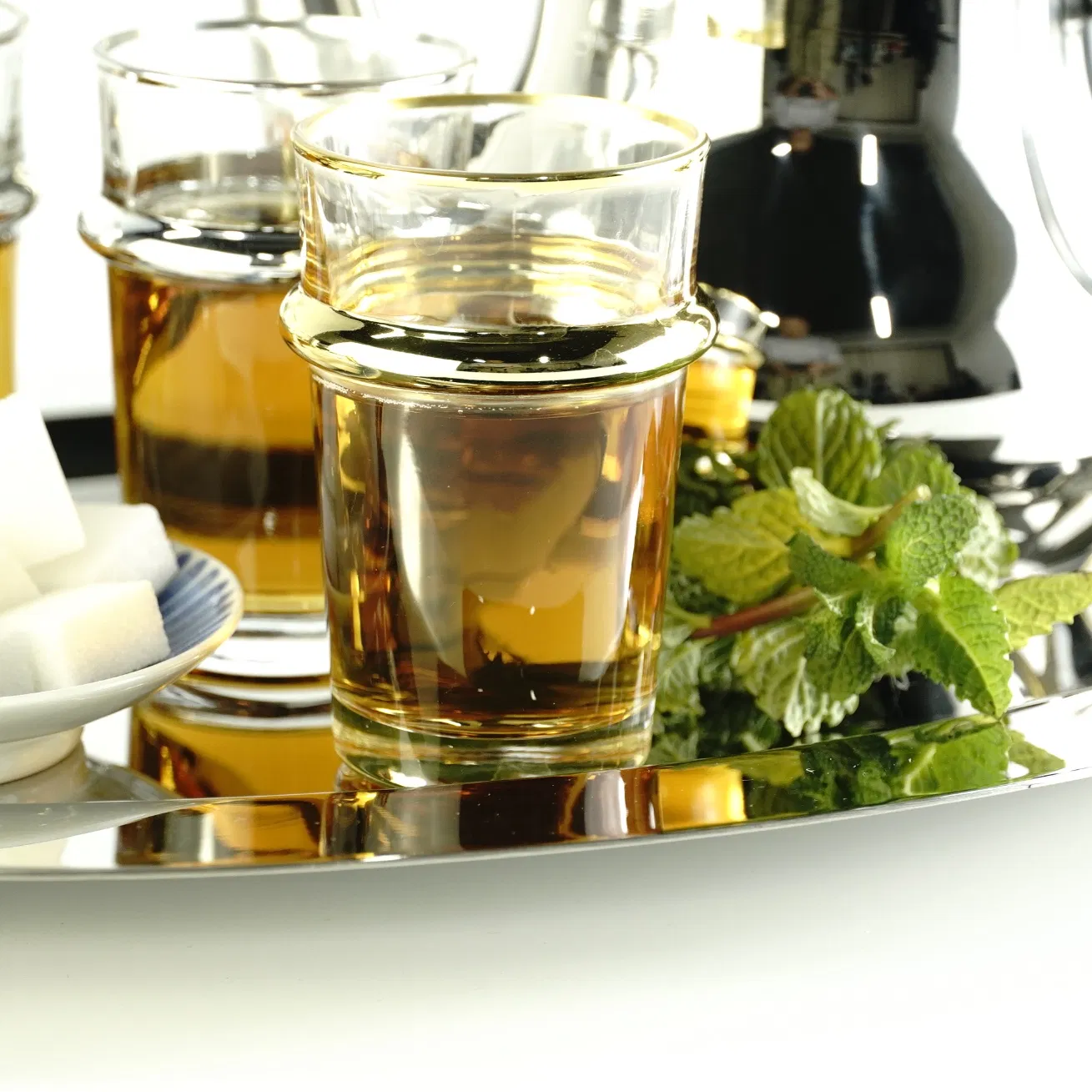 Чайник из нержавеющей стали 1200 мл, марокканский дизайн