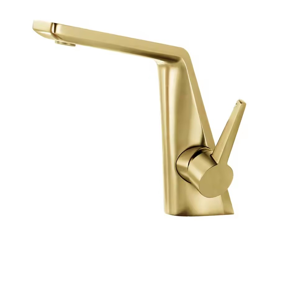 Luxury Hand Vanity Elegant Gold Bathroom Vessel Sink Mixer Basin Faucet for Luxury Homes