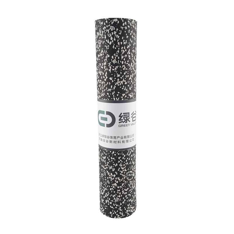 Hot Selling High Satisfaction Noise-Insulating Gym Floor Rubber Roll Black Rubber Roll with 50% Colorful Dots