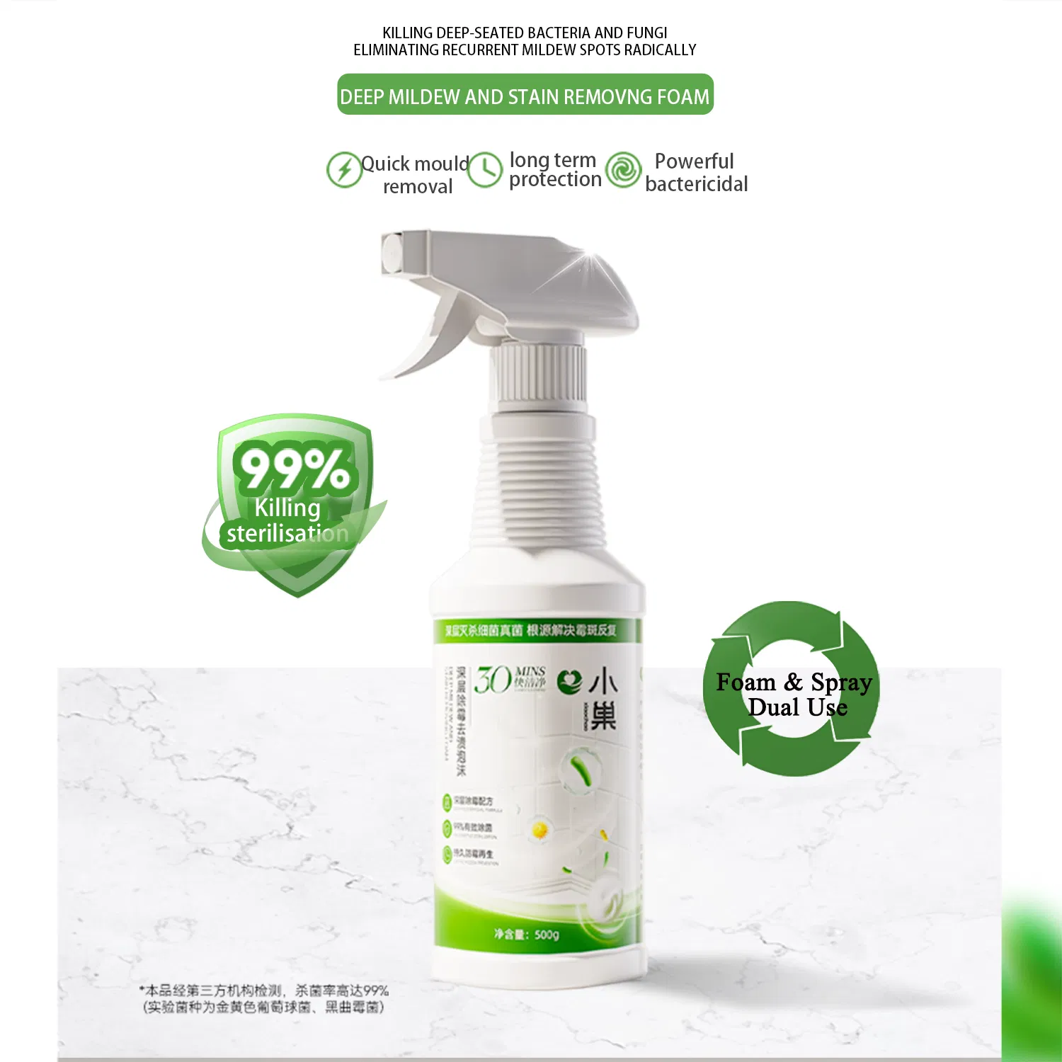 High-Efficiency Glass Cleaner with Surfactants and Alcohol Solvents for Strong Dirt Removal