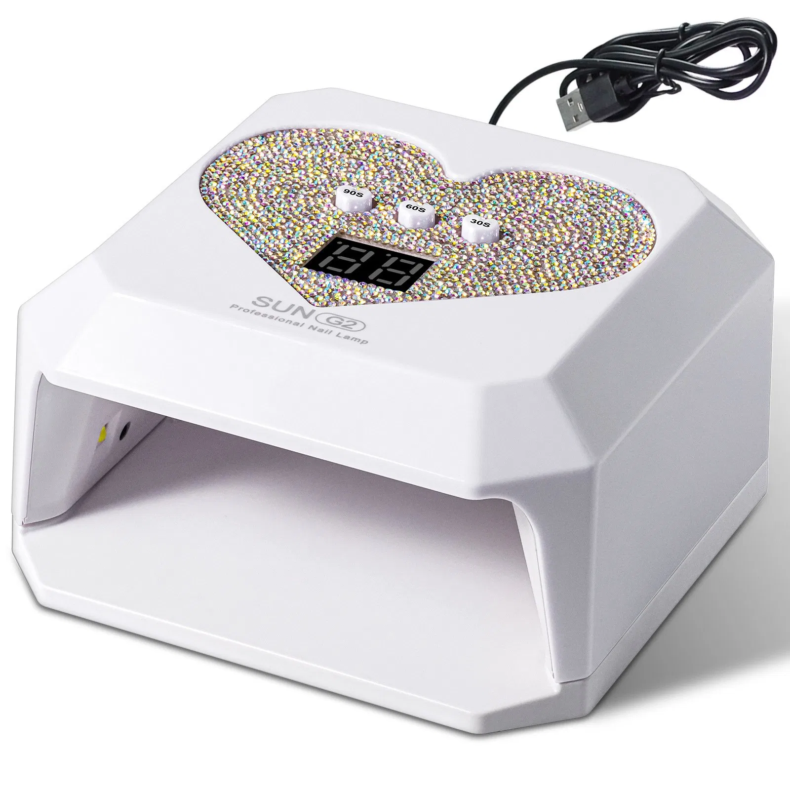 Square Three Heart Button Cute Mini 21PCS Nail Lamp
