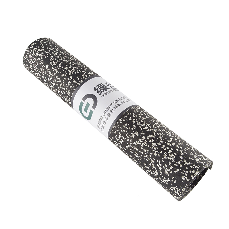 Hot Selling High Satisfaction Noise-Insulating Gym Floor Rubber Roll Black Rubber Roll with 50% Colorful Dots