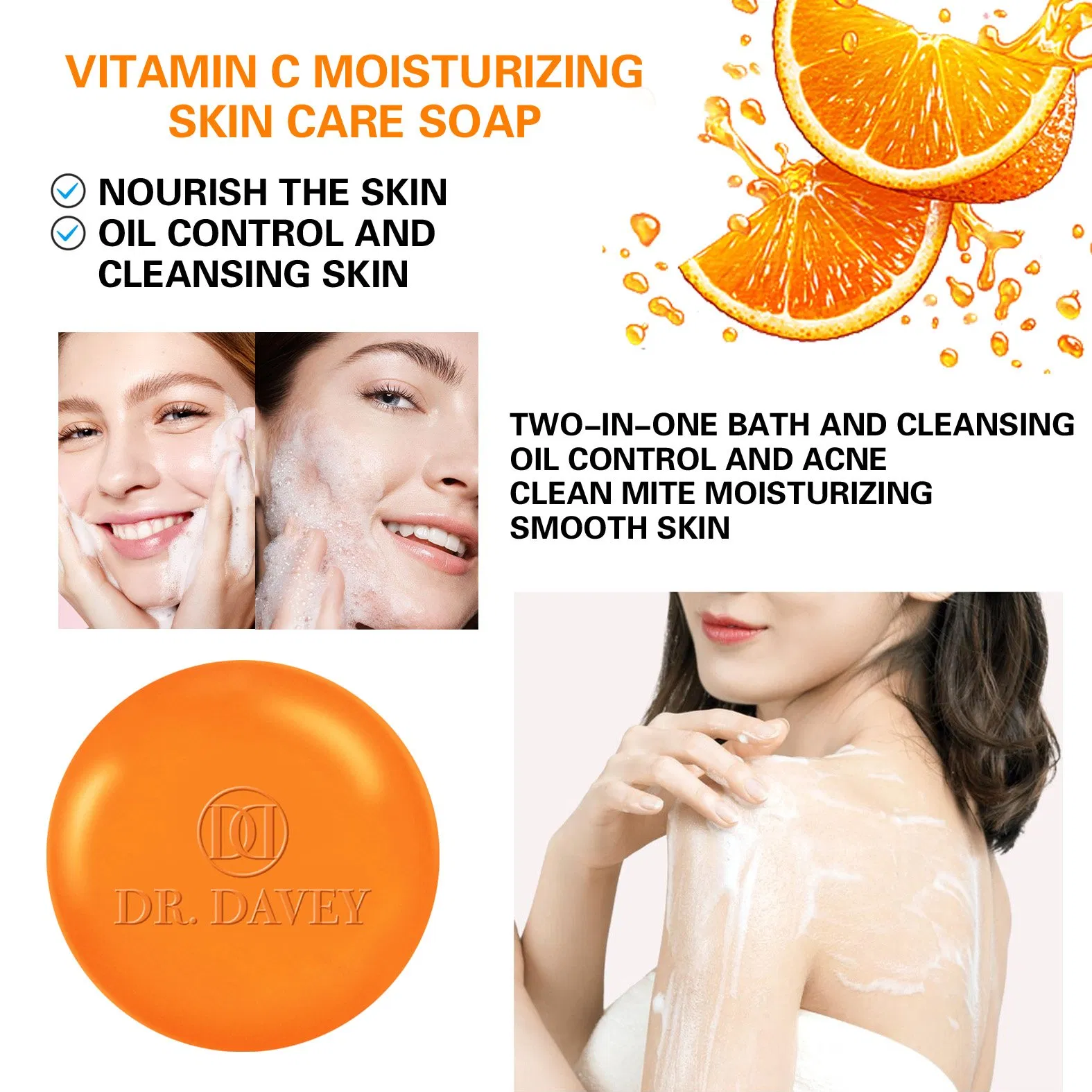 Dr. Davey 100g Whiltening Smoothng Beauty Product Vitamin C Soap