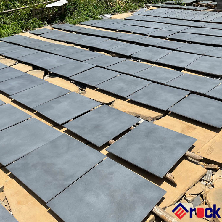 China Cheap Honed Grey Basalt for Indoor and Outdoor Floor Tiles