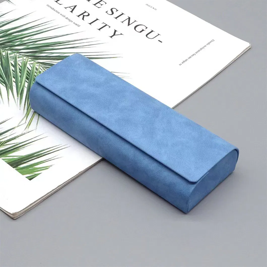 Handmade Luxury PU Leather Sunglasses Case Custom Logo Optical Portable Gift Eyeglasses Case Hard Metal Glasses Case