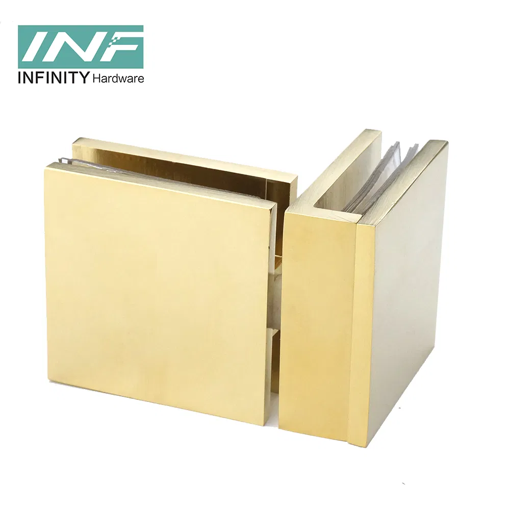 Brass Hardware Adjustable Brass Shower Glass Door Connector Clip Glass Door Hinge Glass Clamp