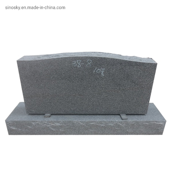 Light Grey G633 Polished Cemetery Slant Marker Monument