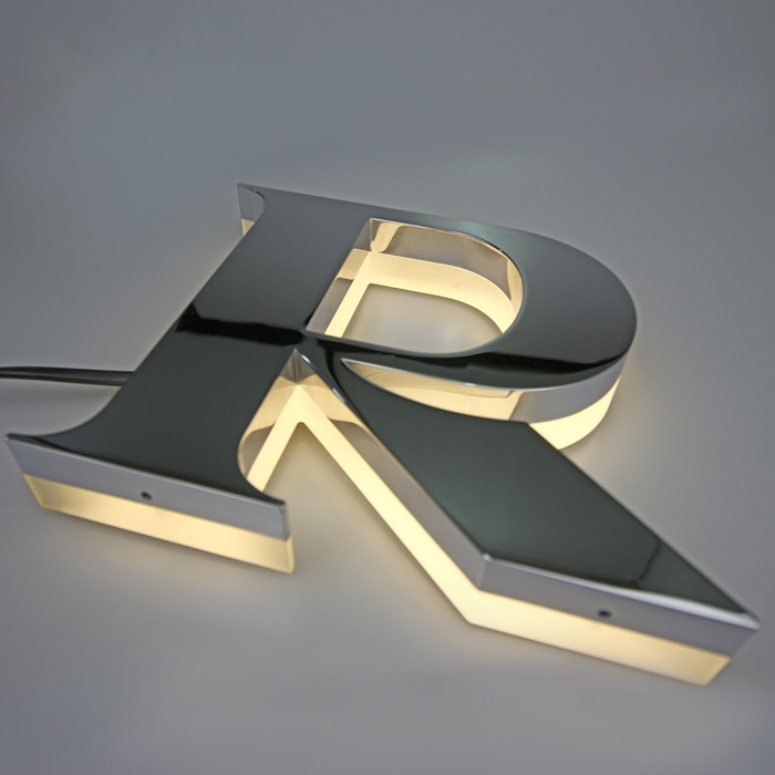 Wholesale Factory-Direct Customized Indoor&Outdoor Shops Commercial Advertisement 3D LED Stainless Steel Sign