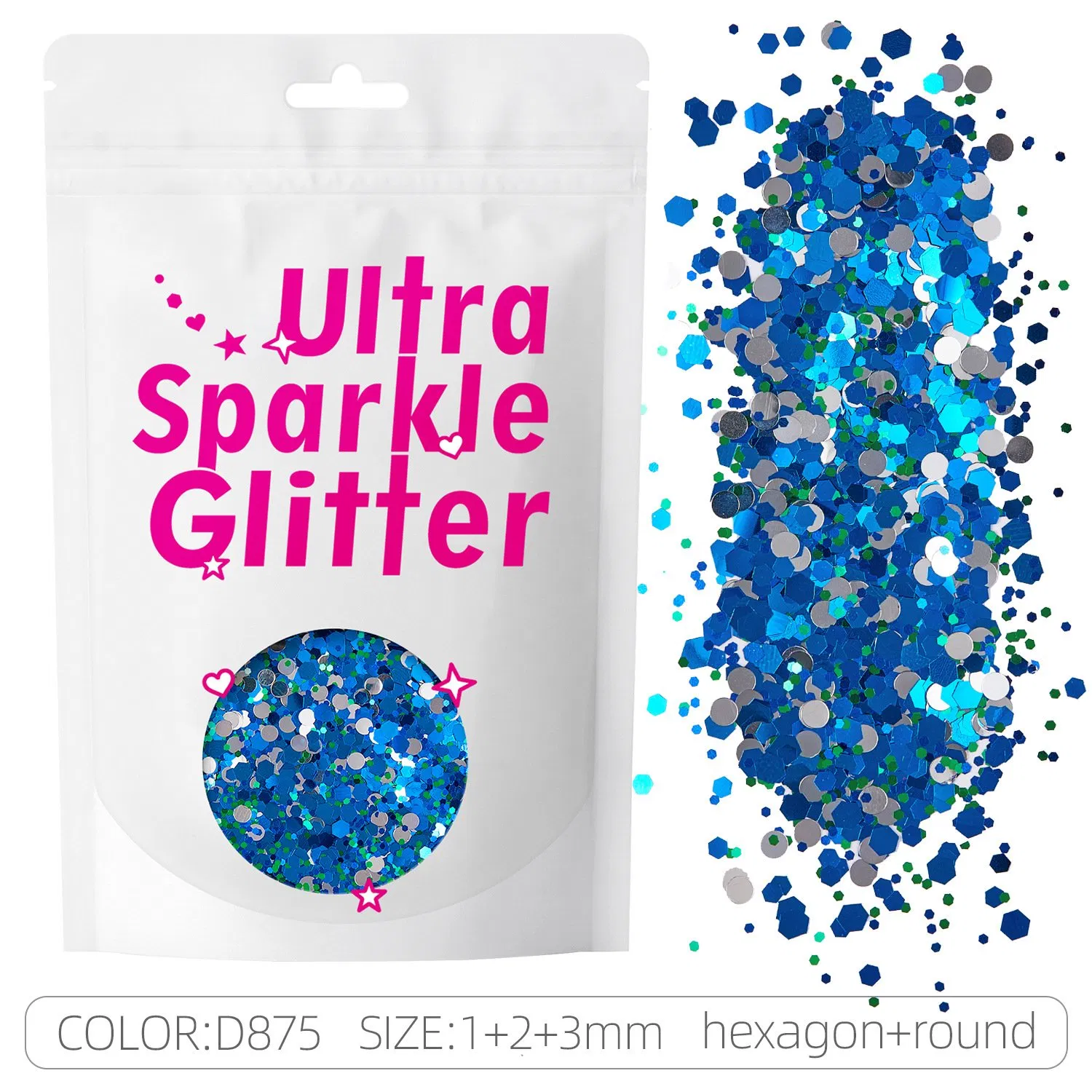Eco-Friendly Cosmetic Holographic Chunky Glitter Chameleon Loose Mixed Ultra Sparkle Glitter Bulk