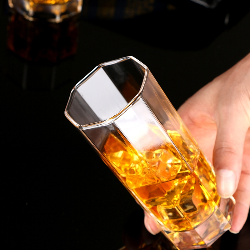 High Quality 9.6oz 285ml Rock Brander Water Vintage Drinking Glasses for Hot Drink