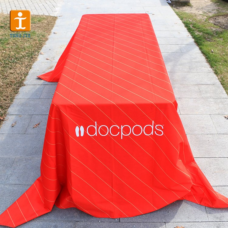 Advertising High Quality Best Selling Custom Printed Fabric Cloth Wholesale Hotel Tablecloth