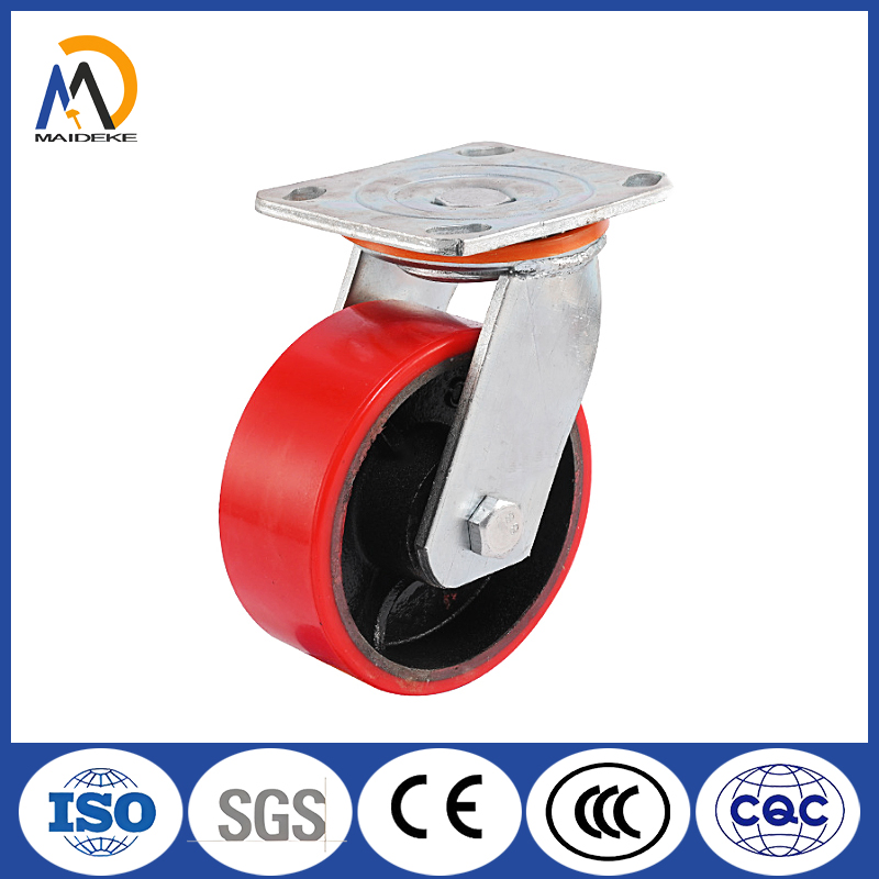 [in Stock]6-12 Inch Heavy-Duty Swivel Casters with Brakes, Polyurethane Trolley Swivel Wheels, Fully Locking Industrial Swivel Casters with Brakes.