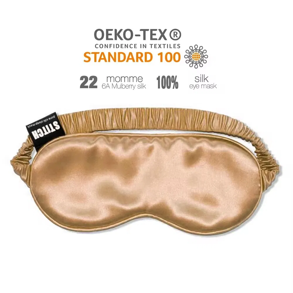 Wholesale 100% Mulberry Silk Eye Mask with Straight Hair 22mm6A Grade Factory Supply-Premium Eye Masks