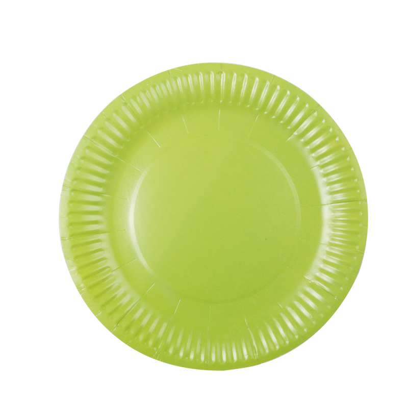7inch Multi-Colored Disk Disposable Paper Plates Cake Dish