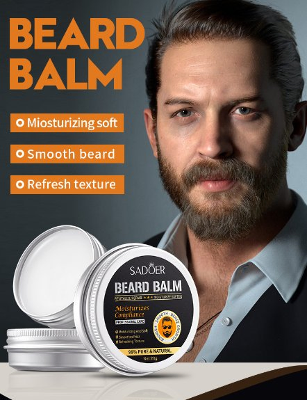 Online Wholesale in Stock Moisturizing Beard Balm Cream Beard Care Wax Private Label Beard Grooming Balm Cream for Men