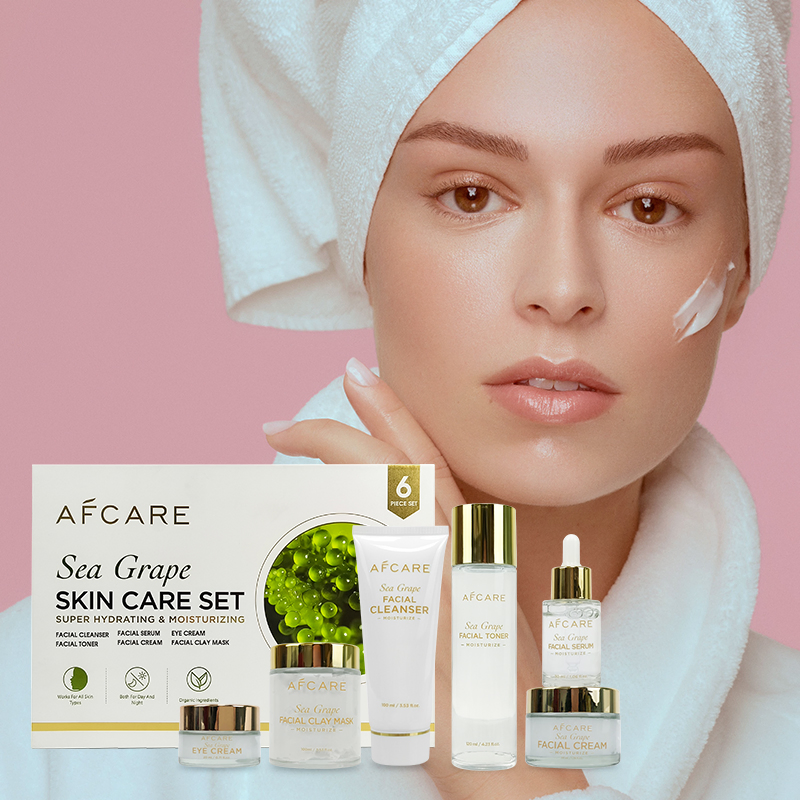 Korean Products Cruelty-Free Moisturizer Firming Sea Grapes Skin Care Brightening Set