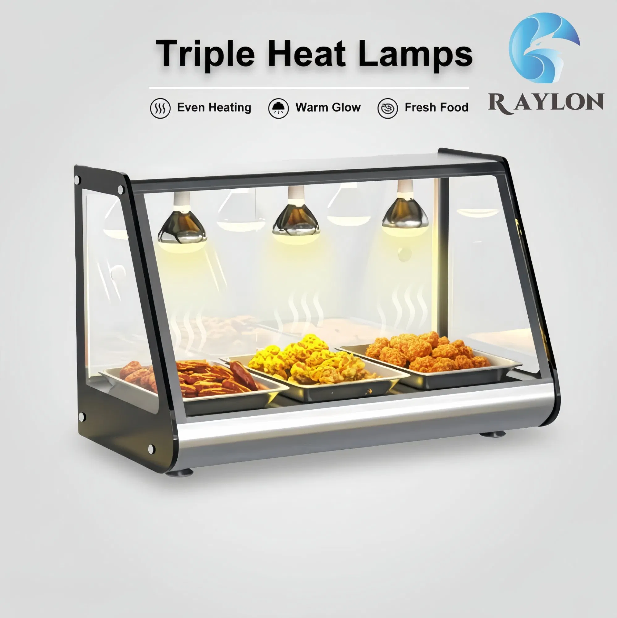 Stainless Steel Body Commercial Equipment Food Display Warmer for Snack Bar