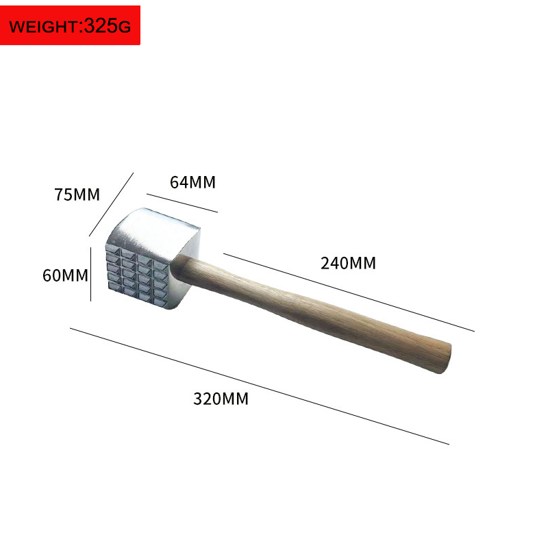 Meat Hammer, Meat Steak Tenderizing Hammer, Double Side Beef Mallet, Meat Pounde, Kitchenware