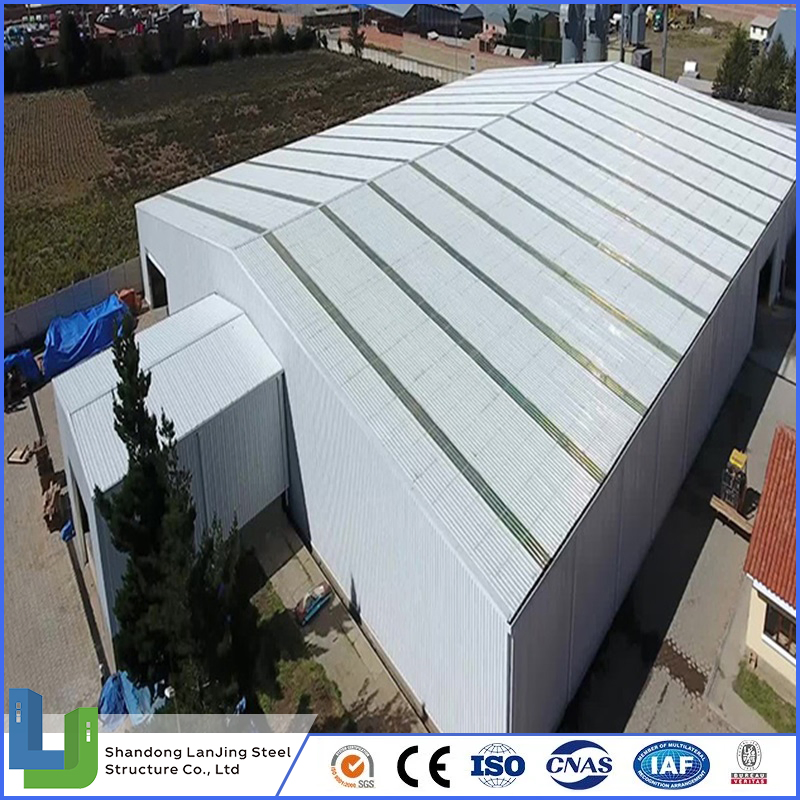 Welded H Column Slope Roof Steel Structure Building Workshop