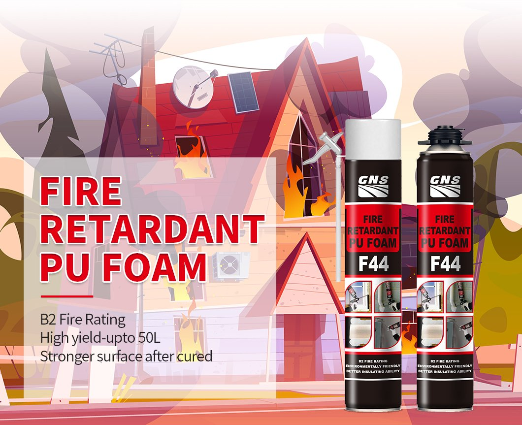 Fire Retardant PU Foam Fireproof B2 Rating Polyurethane Foam for Door and Window Frames