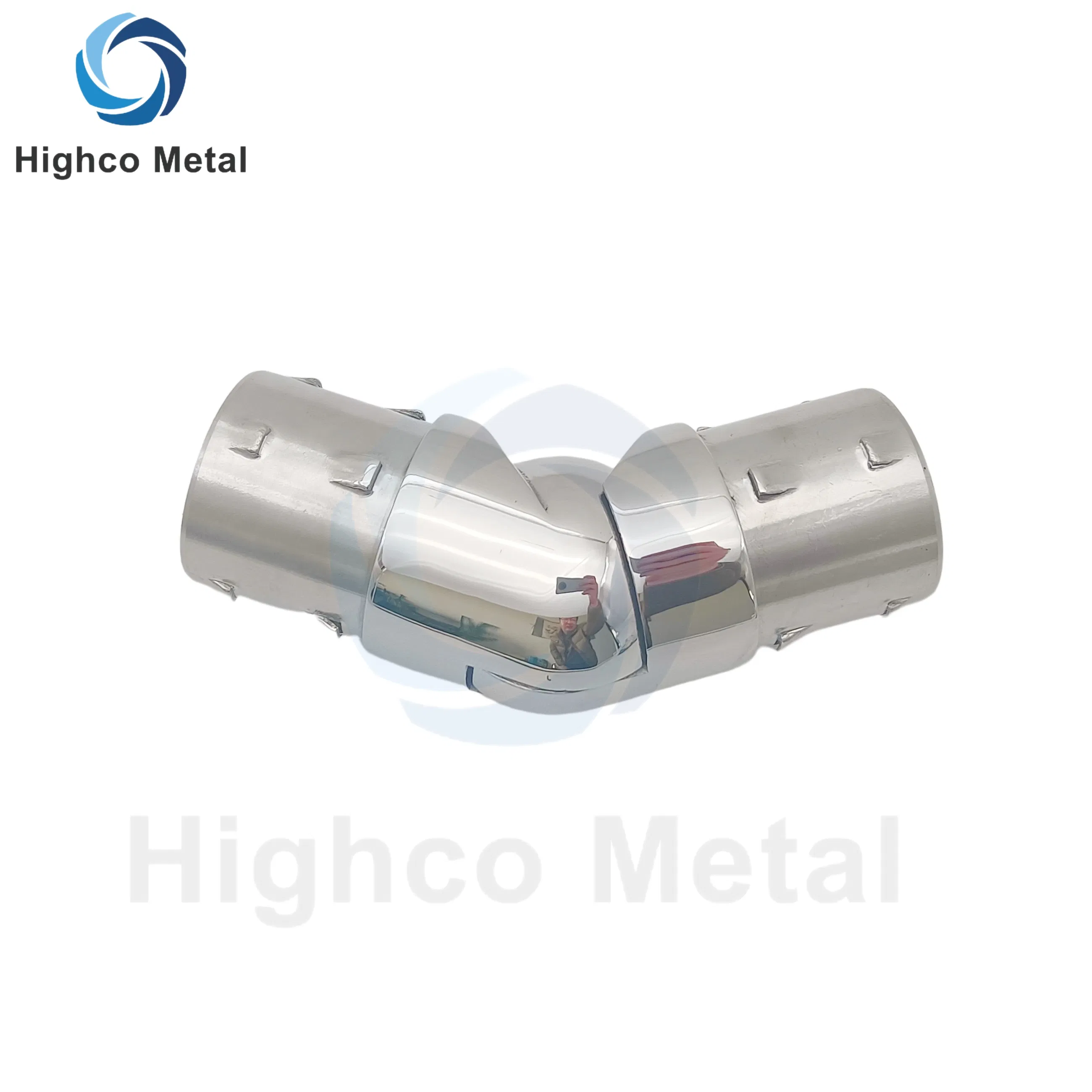 38.1 50.8mm Adjustable Joiner Stainless Steel Handrail Balustrade Stair Railing