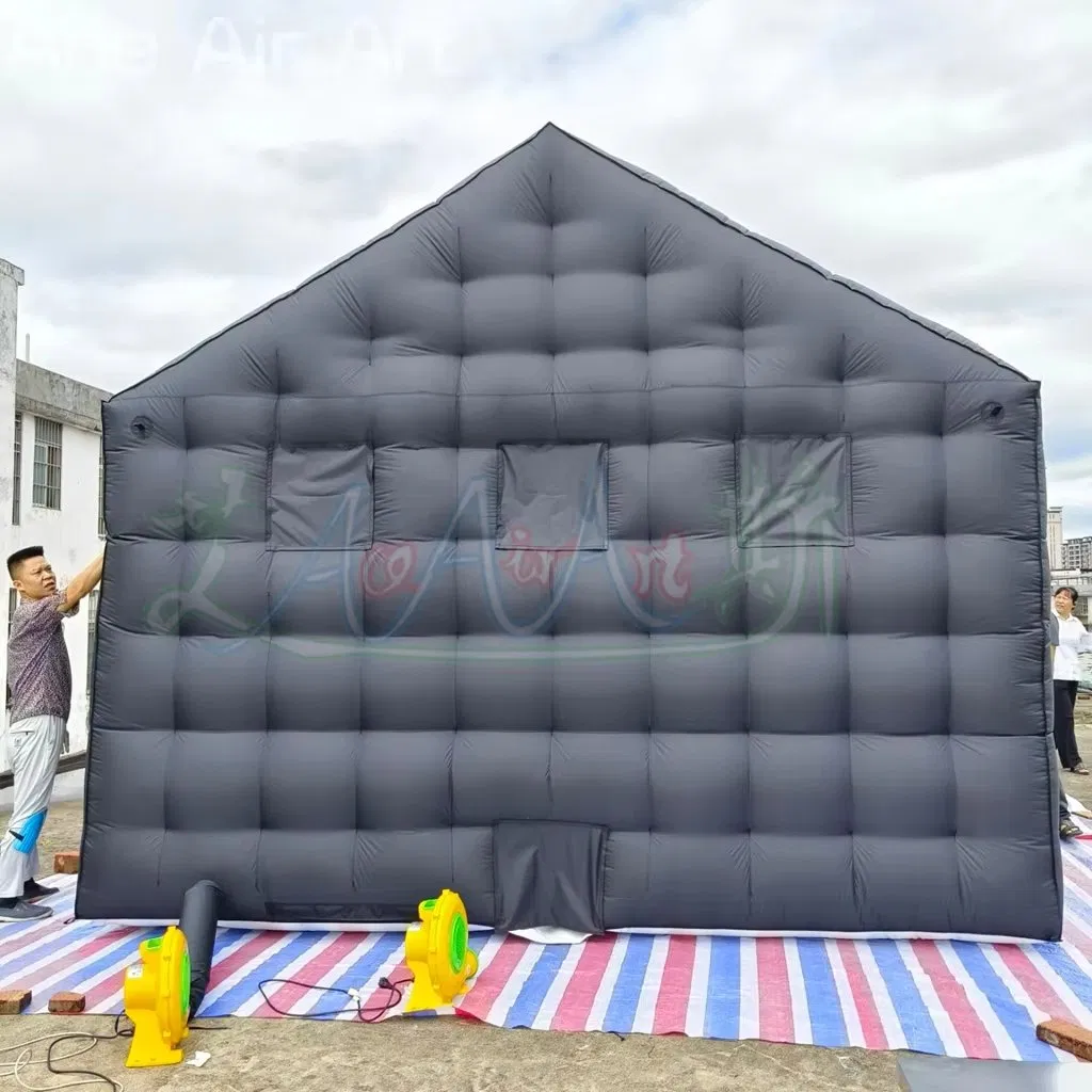 Birthday Backyard Wedding Inflatable Nightclub Tent Large Black Inflatable Party Club Tent