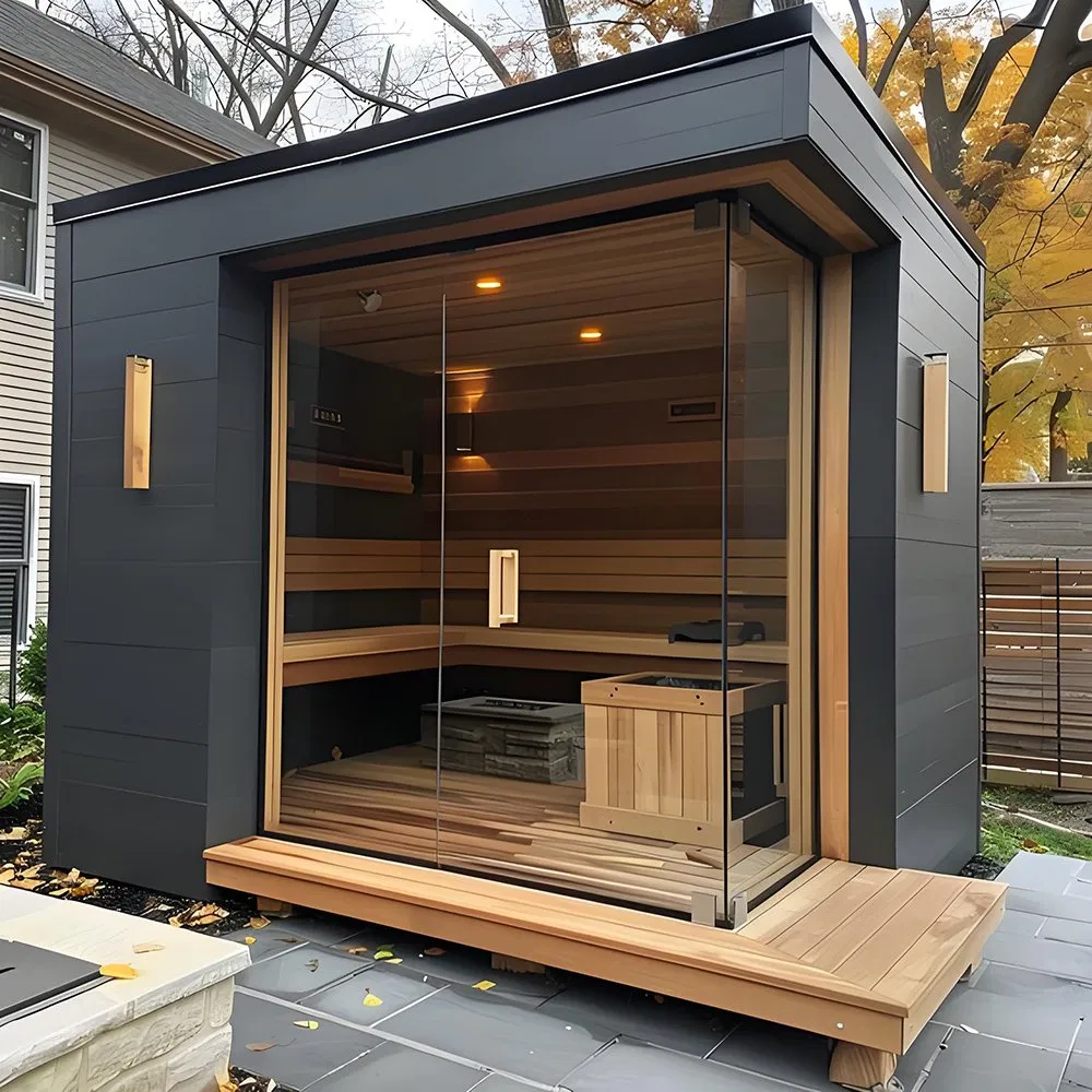 Factory Directly Sells Outdoor Square Wooden Traditional Sauna Cabin