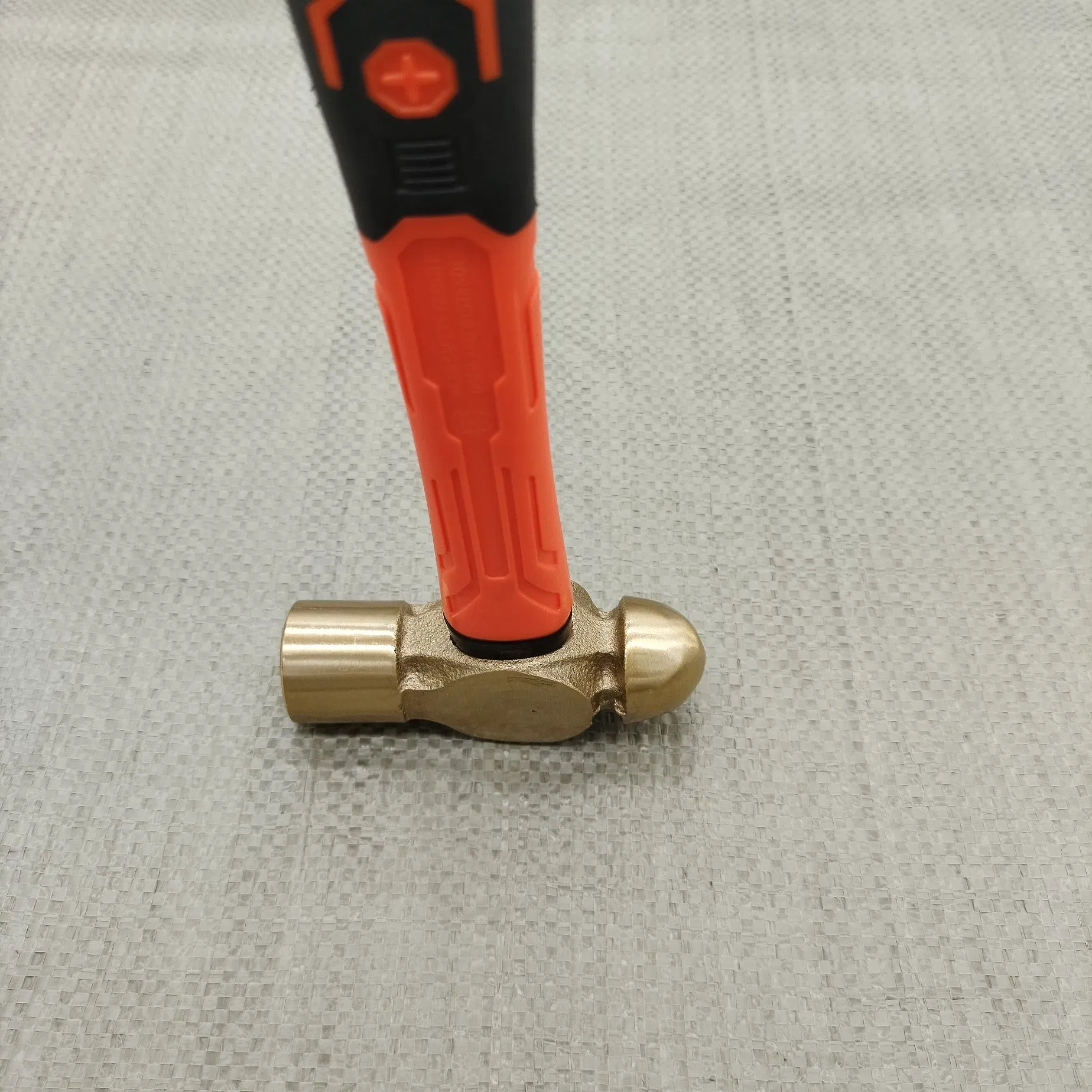 Mil-Spec Compliant Non-Sparking Ball Pein Hammer, Non-Magnetic Copper Alloy for Hazardous Area Machining