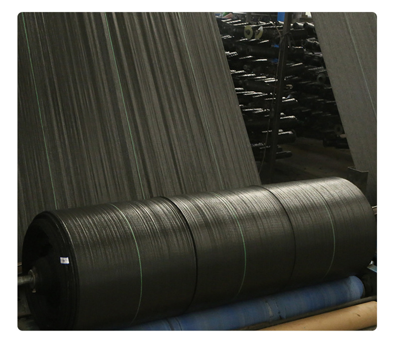 Black or Green Color UV Treated PP Woven Weed Mat Anti Grass Cloth