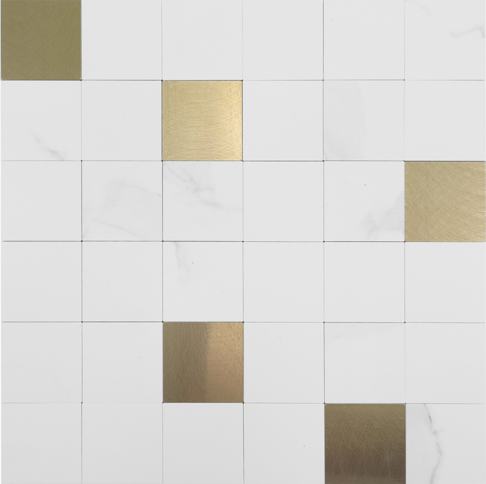 Металлическая 3D мозаика для стен ванной и кухни