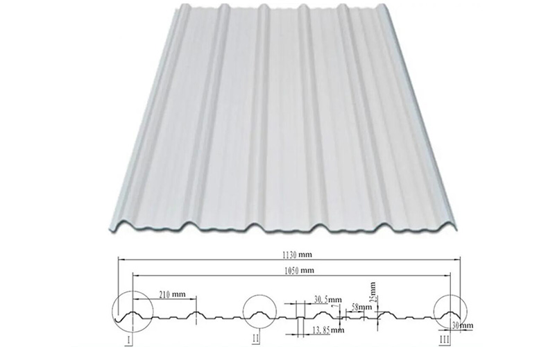 Soundproof Roof Sheets 3 Layers UPVC Roofing Material for House with ASA/940mm Type Roof Sheet