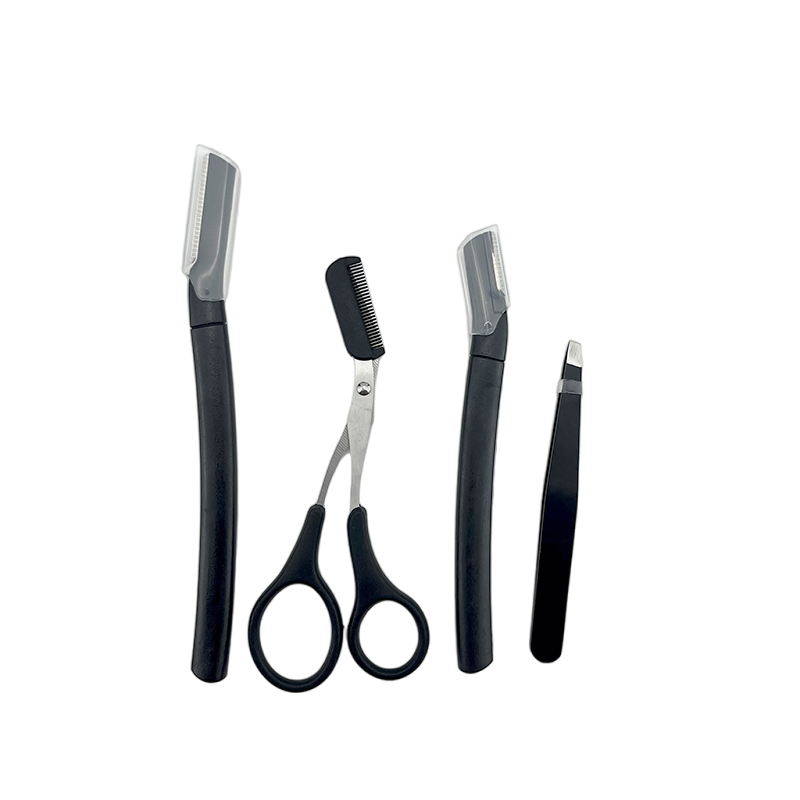 4 PCS Eyebrow Grooming Set Pointed Tip Stainless Steel Eyebrow Tweezer