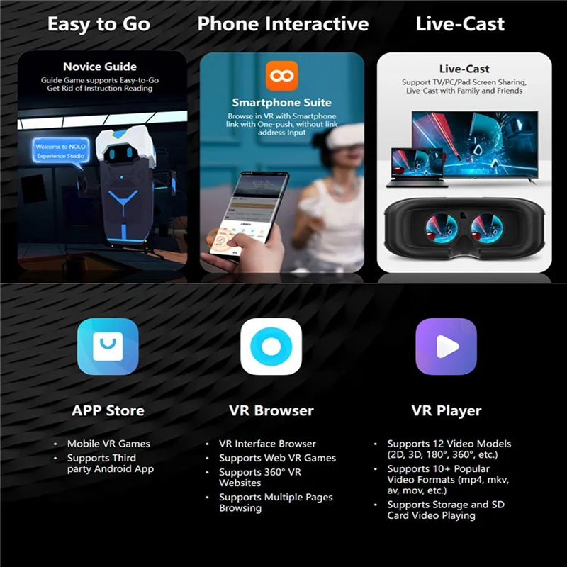 New All-in-One Vr Ar Portable Home Theater Smart Glasses