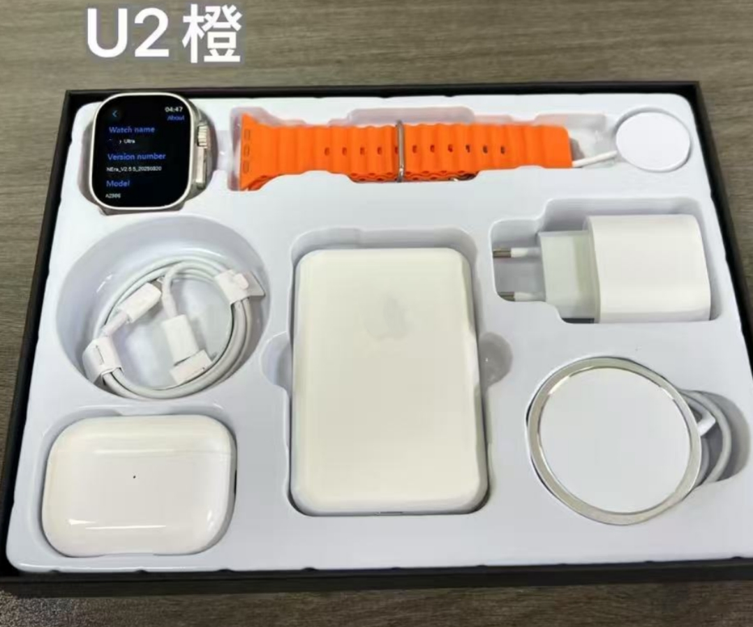 Ultra 2 Series 10 S10 Pods PRO2 Smartwatch Earphone Magsafe Charger Gift Pack 20W Kit for 14PRO Max 15promax 16PRO Max Electronic Travel Pack