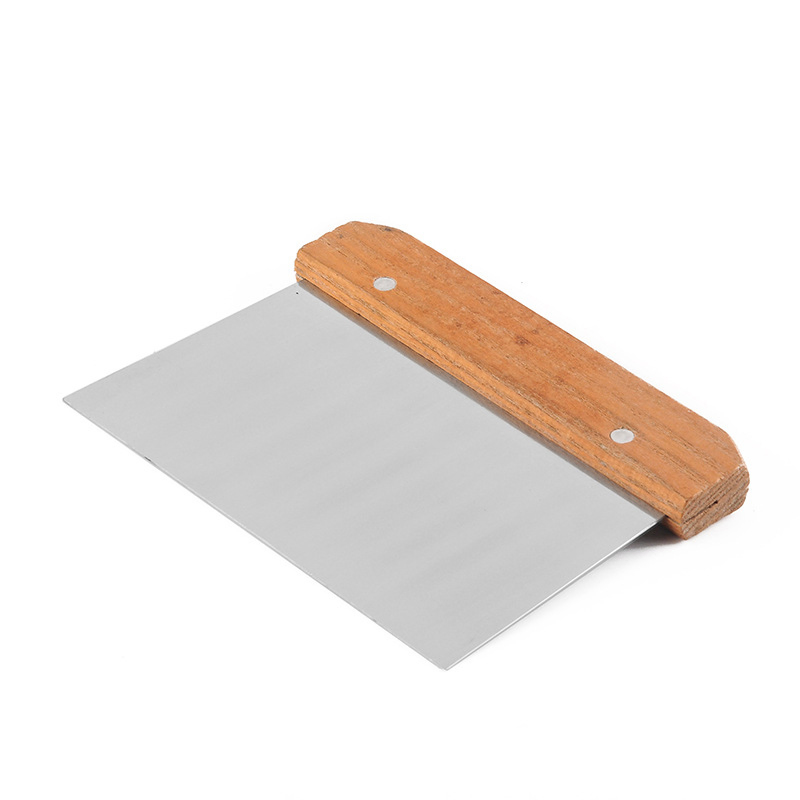 Stainless Steel Pastry Dough Wood Handle Cutter Scraper