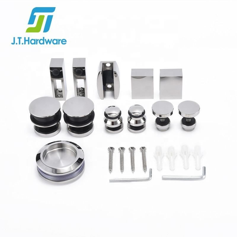 Stainless Steel Glass Bathroom Sliding Door Kit Shower Room Accessories