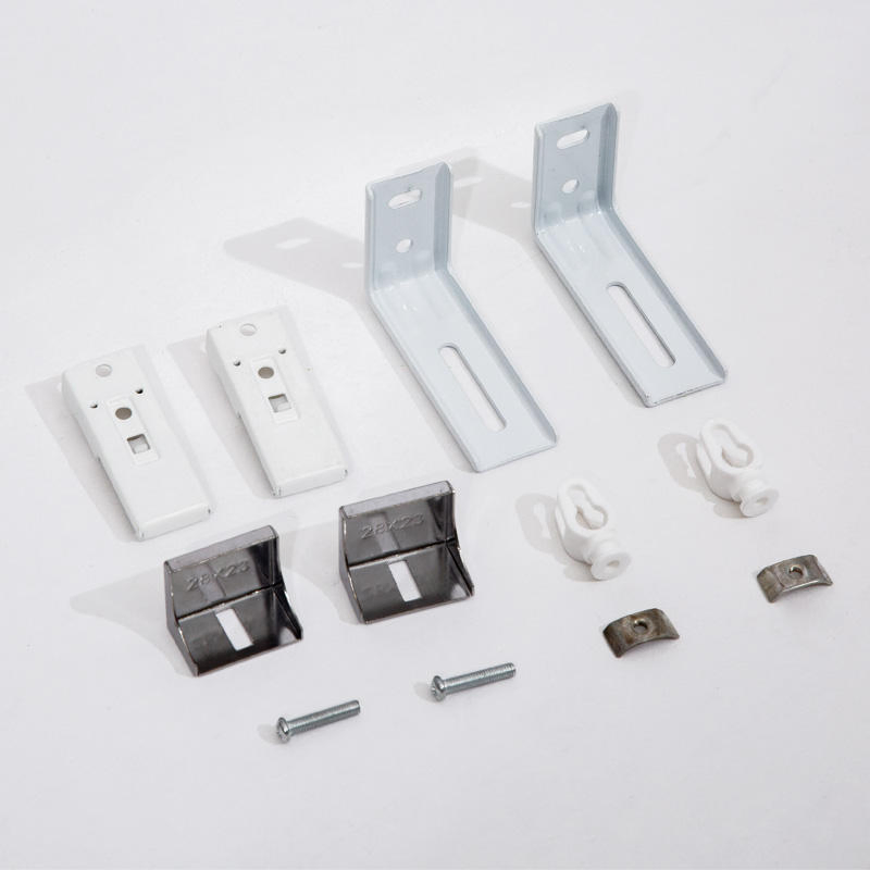 China Supplier Curtain Rail Track Accessories Set Curtain Runner Bracket End-Cap White Aluminium Alloy