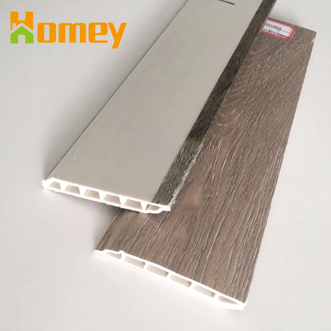 Polystyrene Plastic PVC Vinyl Floor Accessories Waterproof Skirting Board