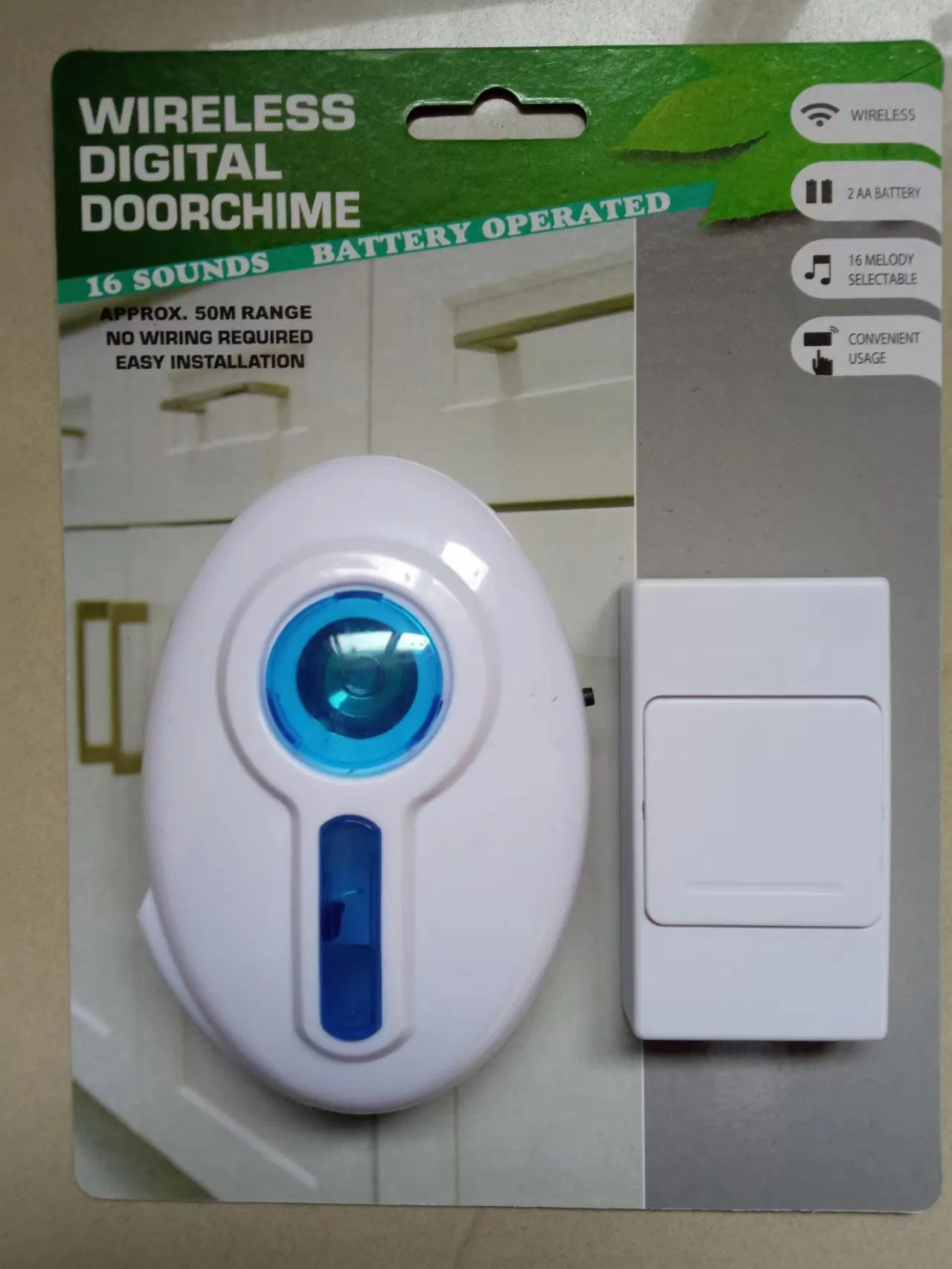 Digital Remote Control Wireless Doorbell Chime 308b2 2 to 1