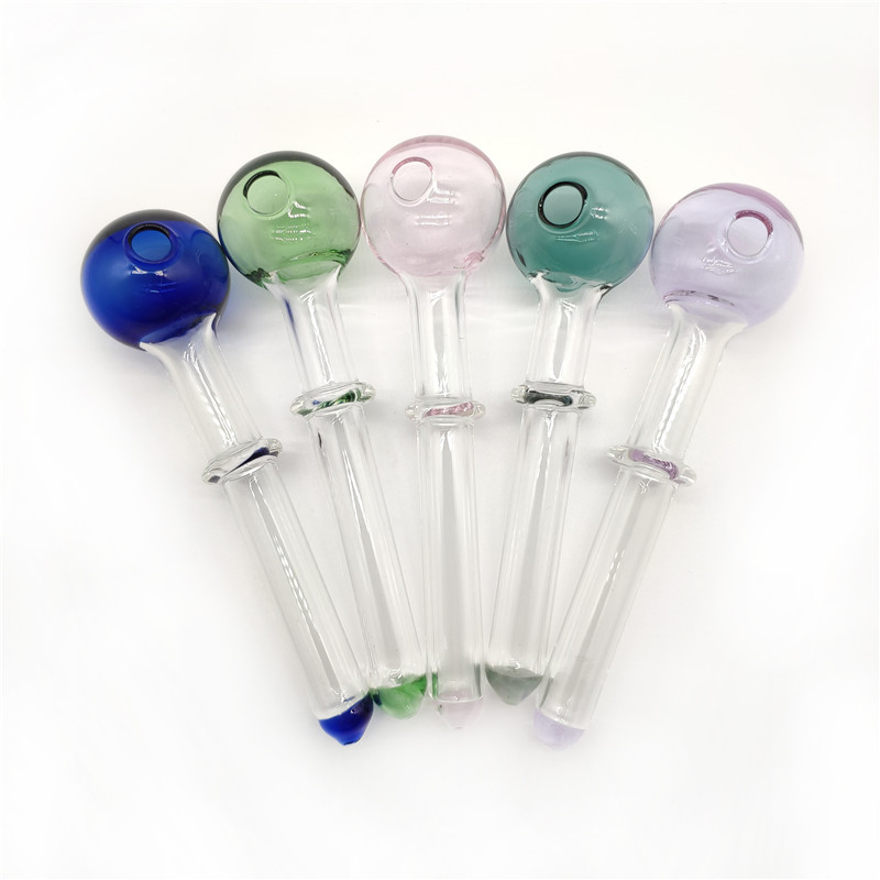 More Colors Tiny Round Head Straight Hand Glass Pipe Radiant Glass