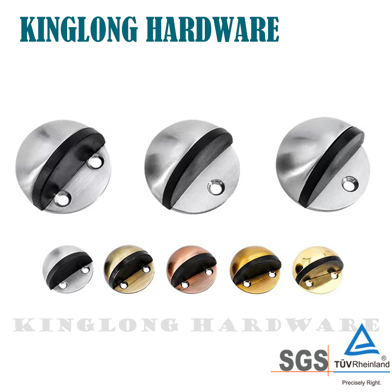 Stainless Steel Door Hardware Magnetic Wall Protector Door Stopper Door Holder with Rubber