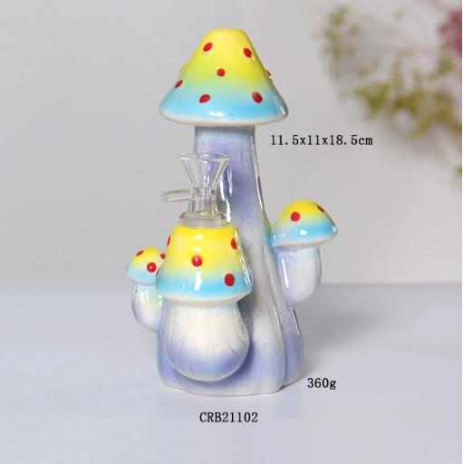 Ceramic Rick Pipe Cartoon-Style Modi-Style with Glass Filter Mouthpiece and Smoking Accessory for Pipe Stem