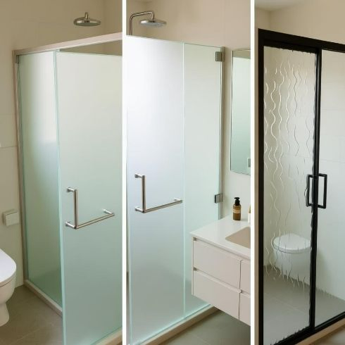 6mm Tempered Frosted Glass for Bathroom Partition, Explosion-Proof