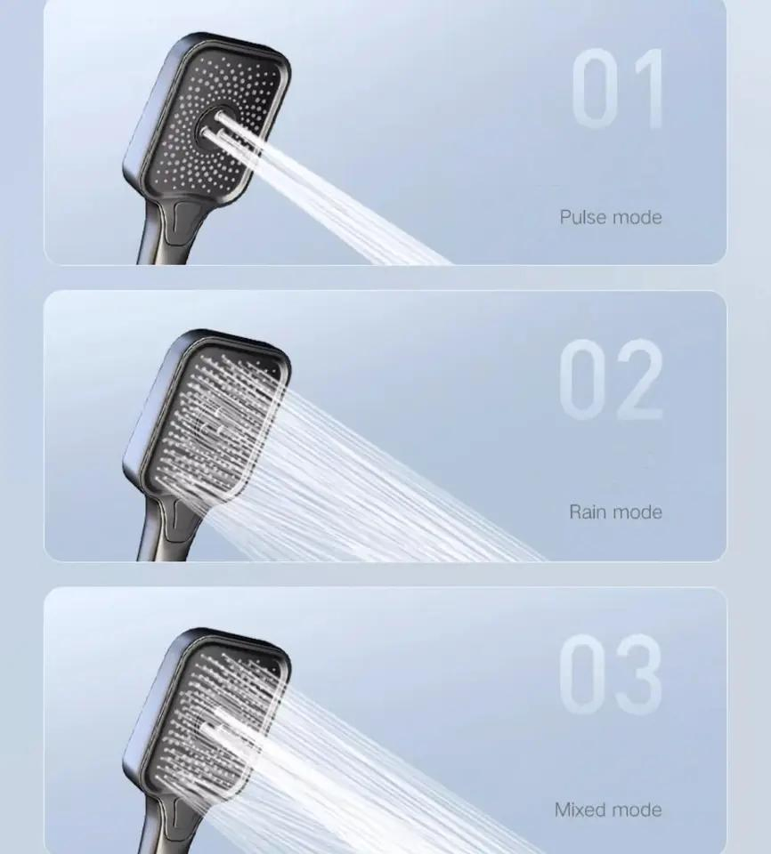 China Manufacturer Shower System Digital Display Faucet Set Wall Mount 4 Functions Piano Keys Rain Shower Set 12" Shower Head