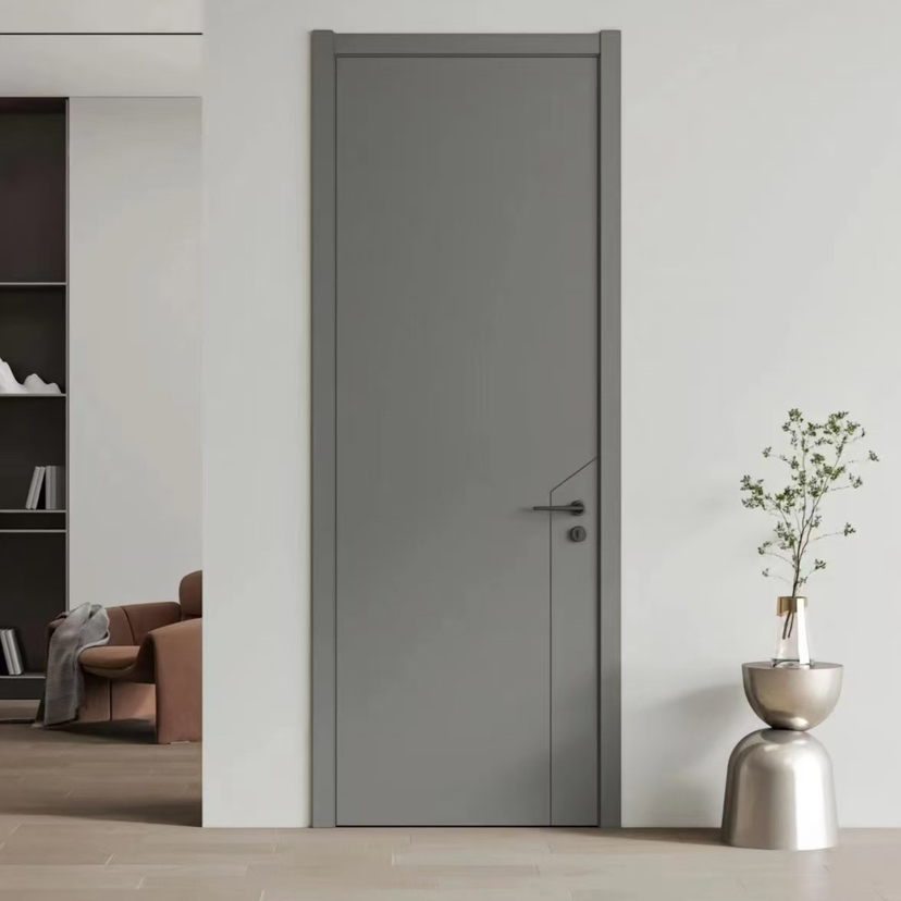 High-End Walnut Soundproof Wooden Door