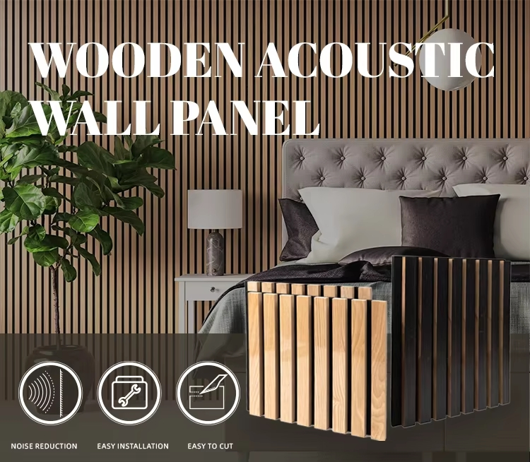 Acoustic Panels MDF Soundproof Material Wooden Wall Slat