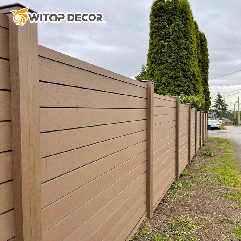 Hot Witop Decor Co-Extrusion Customized Fencing Post Pool Plastic Panels WPC Fence