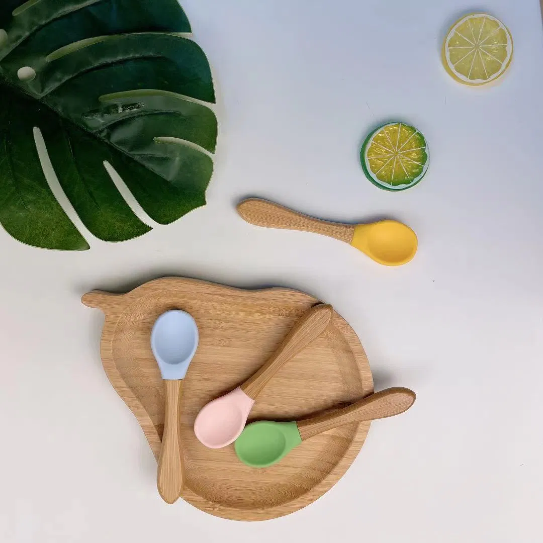 100% Natural Bamboo Plate Pear Pattern