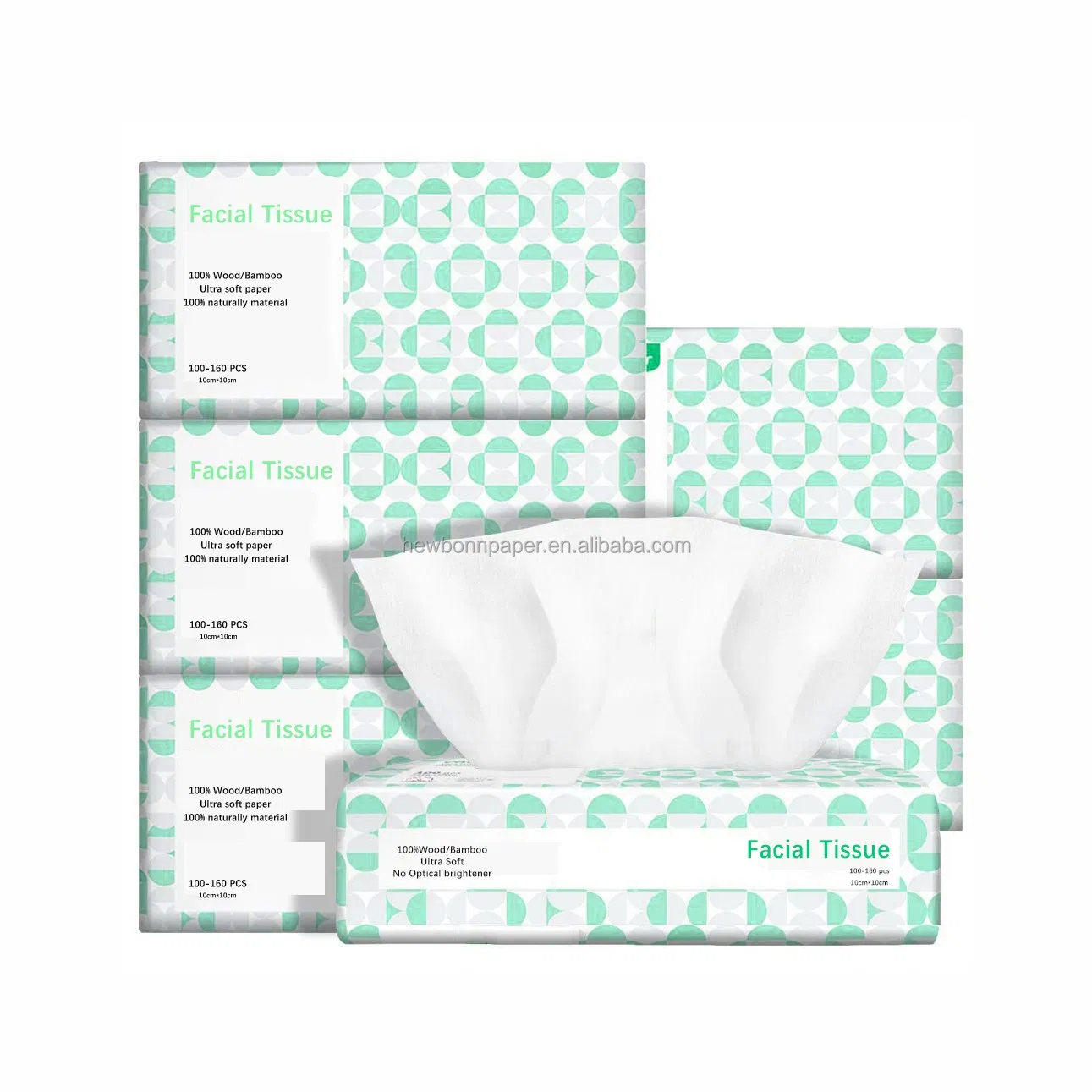 Customized 3ply Virgin Wood Pulp White Soft Facial Tissue for Travel
