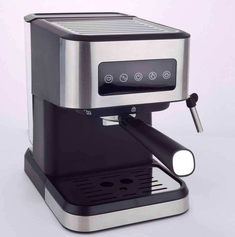 Foshan Appliance Coffee Machine Stainless Steel 15 Bar Pump Espresso Coffee Maker with Milk Frother
